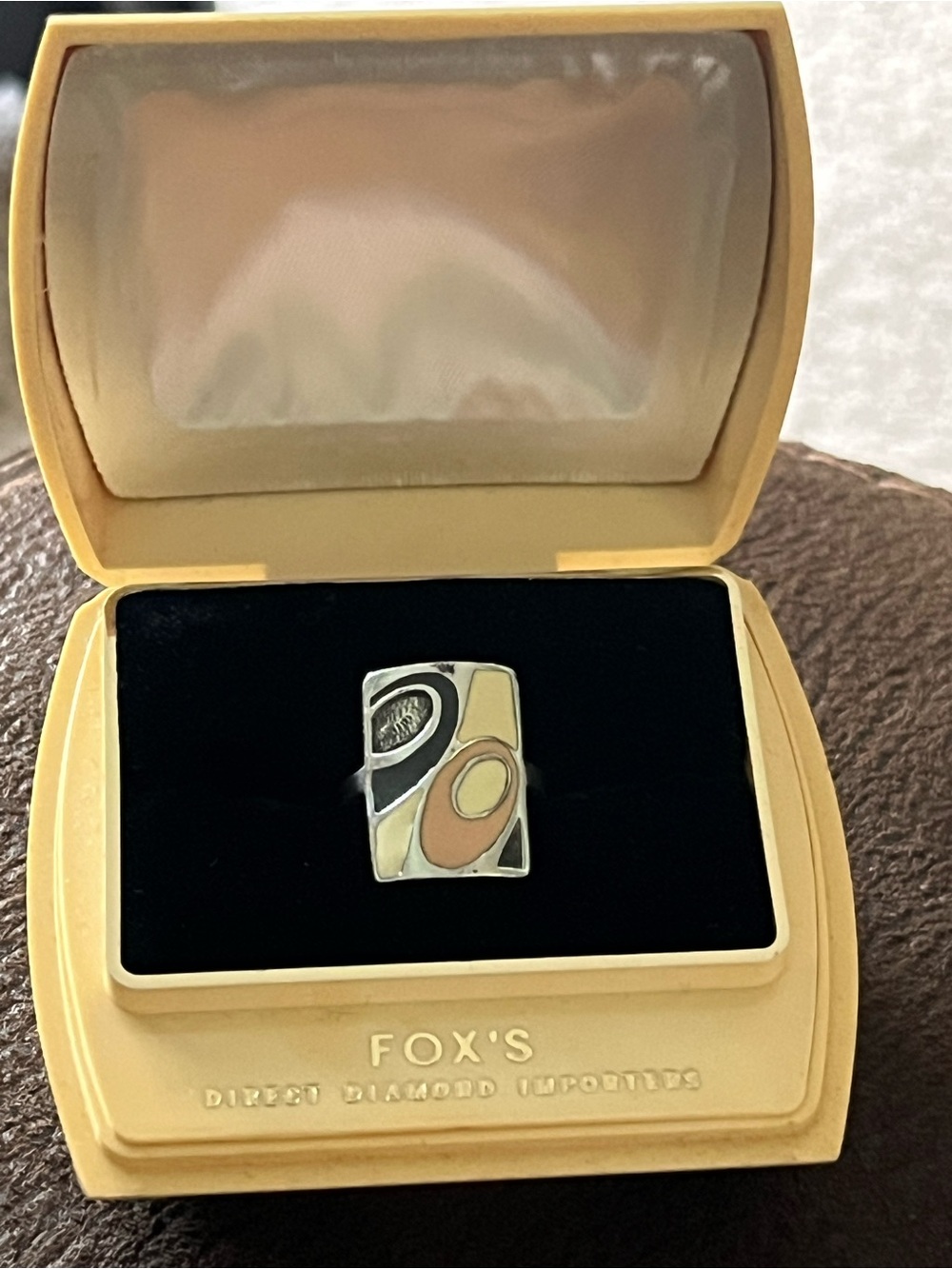 Vintage 925 enamel ring
